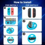 2 Pack Steering Wheels for Nintendo Switch Controllers