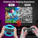 2 Pack Steering Wheels for Nintendo Switch Controllers