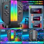Wenocally Switch 2 Controller Charger Dock with RGB