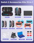 WAXITY Switch 2 Accessories Bundle for Nintendo