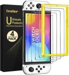 Ivoler 4-Pack Tempered Glass Screen Protectors for Switch