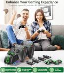Xbox Controller Charger Station with Rechargeable Batteries