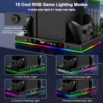 LED Cooling Stand and Charging Station for Xbox Series X