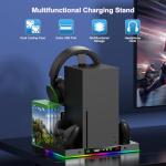 LED Cooling Stand and Charging Station for Xbox Series X