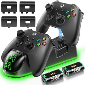 OIVO Xbox Controller Charging Dock with Batteries