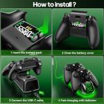OIVO Xbox Controller Charging Dock with Batteries