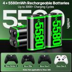 4-Pack Rechargeable Xbox Controller Batteries with Charger