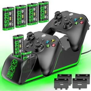 Xbox Controller Charger Station with Rechargeable Batteries