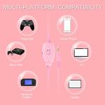 BUTFULAKE Pink Stereo Gaming Headset with Mic