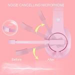 BUTFULAKE Pink Stereo Gaming Headset with Mic