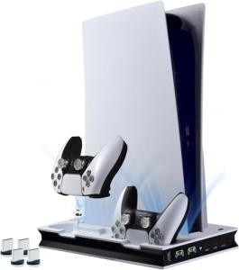 PS5 Cooling Charging Station with LED Lights