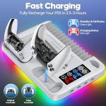 PS5 Cooling Stand & Controller Charger with Organizer