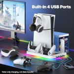 PS5 Cooling Stand & Controller Charger with Organizer