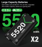 BEBONCOOL 2-Pack Rechargeable Battery for Xbox Controllers