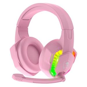 AJAZZ Pink Gaming Headset with Mic and RGB