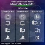 BINNUNE Wireless Gaming Headset with Mic - White