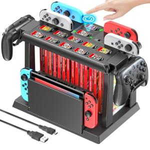 Nintendo Switch Games Organizer with Controller Charger