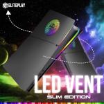 Black PS5 Slim Faceplate with LED Cooling Vents