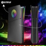 Black PS5 Slim Faceplate with LED Cooling Vents