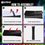 Black PS5 Slim Faceplate with LED Cooling Vents