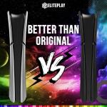 Black PS5 Slim Faceplate with LED Cooling Vents