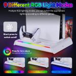 White PS5 Vertical Cooling Fan and Controller Charger