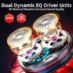 KOFIRE Wireless Gaming Headset with Vibration and Mic