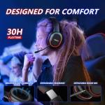 KOFIRE Wireless Gaming Headset with Vibration and Mic