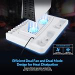 PS5 Slim Cooling Stand with Dual Controller Charger