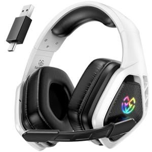 Wireless Gaming Headset with Mic for PC & Consoles
