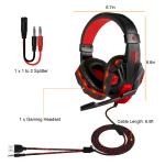 TSV Wired Gaming Headset with Microphone and Surround Sound