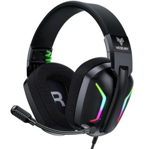 3D Sound Over-Ear Gaming Headphones with LED Lights