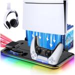 HEYLICOOL PS5 Cooling Stand with RGB Light and Charger
