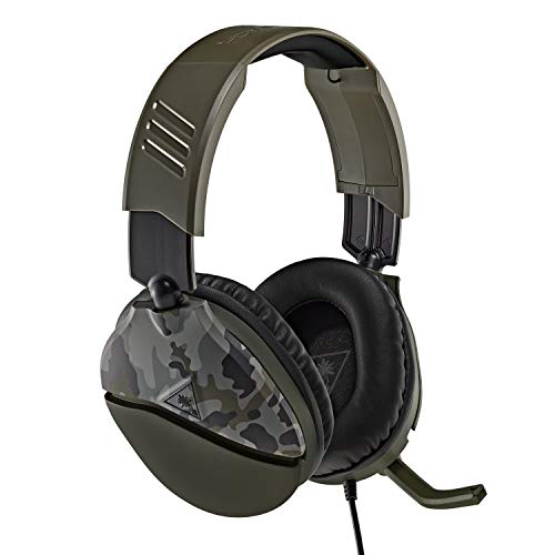 Turtle Beach Recon 70 Multiplatform Gaming Headset for Xbox Series X/ S, Xbox One, PS5, PS4, PlayStation, Nintendo Switch, Mobile,& PC with 3.5mm-Flip-to-Mute Mic, 40mm Speakers-Green Camo