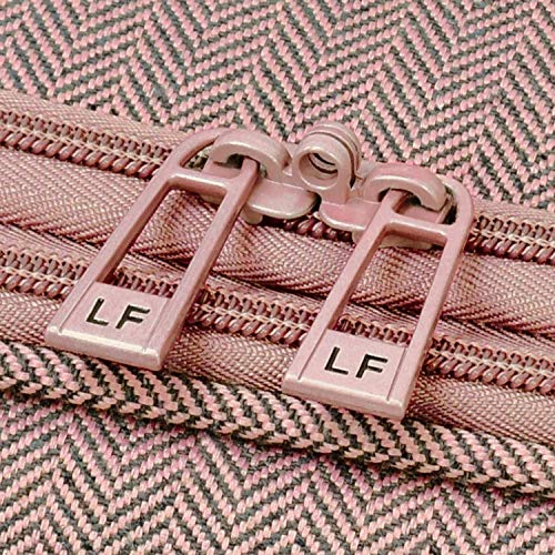 Expandable Pink Herringbone Trolley by London Fog