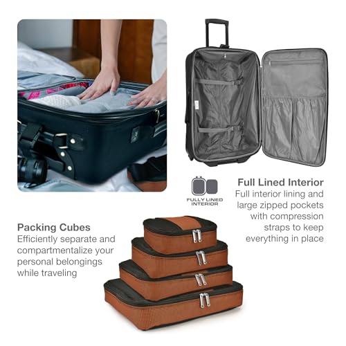 Orange 29-Inch Rolling Luggage