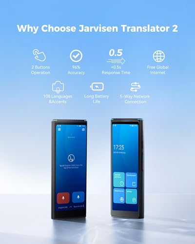 Jarvisen Language Translator: 108 Languages, Instant Two-Way Translation