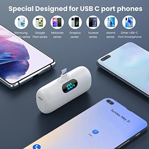 Mini Portable Charger Power Bank 5000mAh, 3A PD