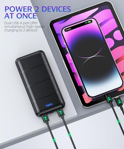 Dual USB Portable Charger Power Bank 2 Pack