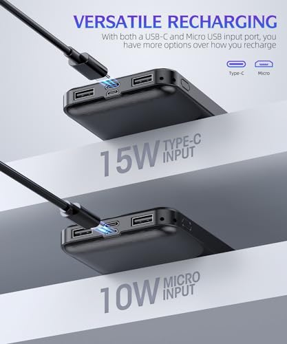 Dual USB Portable Charger Power Bank 2 Pack