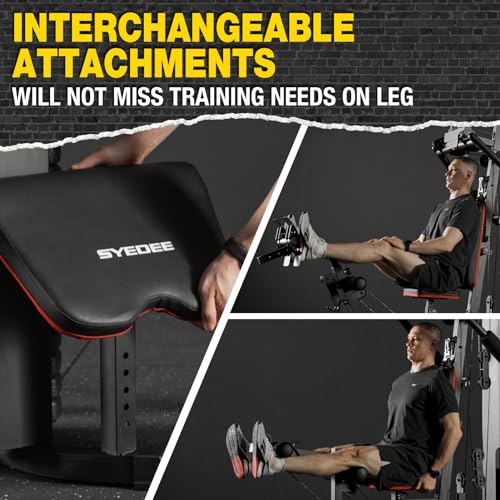 syedee Home Gym Station with 150LB Weight Stack