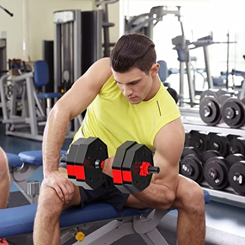 Adjustable Dumbbell Weight Set - 30 lbs Pair