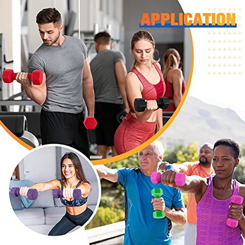 Portzon Neoprene Dumbbell Set, 1-15 LB, 10 Colors