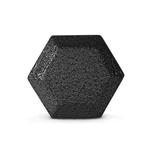 30 lb Black Cast Iron Hex Dumbbell by CAP