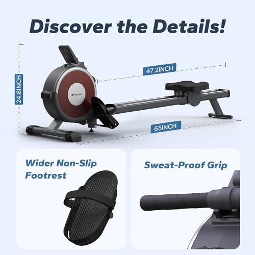 Merach Magnetic Rowing Machine, 16 Levels Quiet Resistance