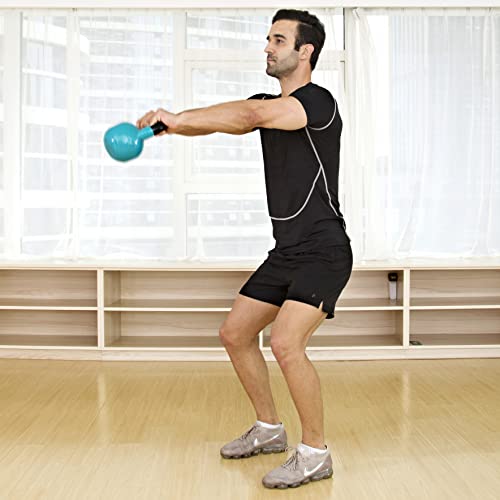 Orange 25 lb Vinyl Coated Iron Kettlebell Weight