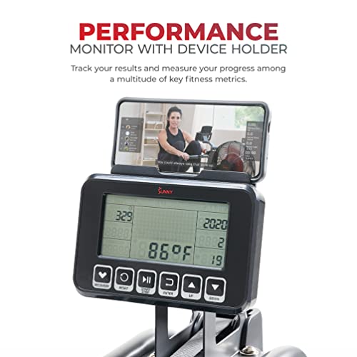 Sunny Health Obsidian Surge 500m Water Rowing Machine
