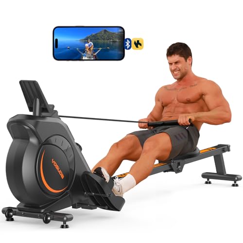 YOSUDA Magnetic Rowing Machine with Tablet Holder