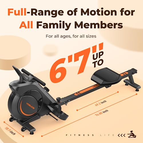 YOSUDA Magnetic Rowing Machine with Tablet Holder
