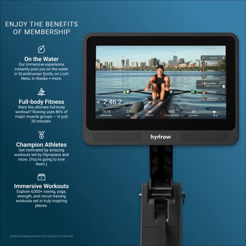 Hydrow Wave Rowing Machine 16" HD Touchscreen & Speakers